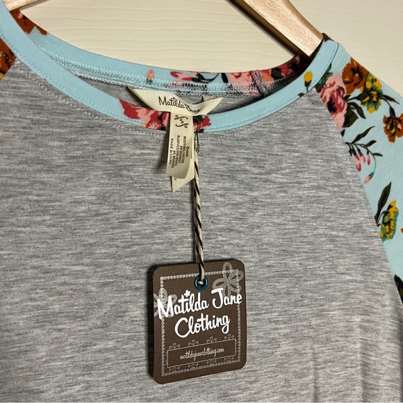 Matilda Jane Women's S Gray Wonderment Fancy and Flouncy Balloon Sleeves Top - Picture 2 of 4